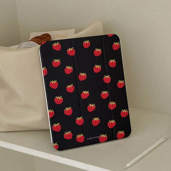 Berry Knit Pattern Clear Detachable Cover Case for iPad Pro Air 13/11