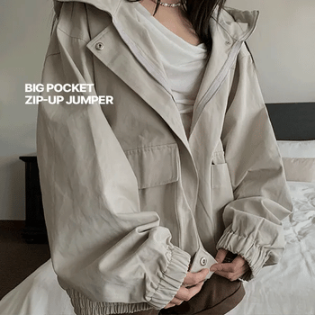 Maze Oversized Hooded Field Jacket
