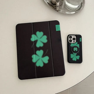 Lucky Clover iPad Pro Air 13/11 Clear Detachable Cover Case
