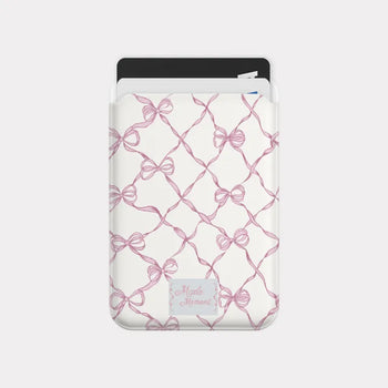Ribbon Whimsy MagSafe Card Slot Wallet Pocket Case