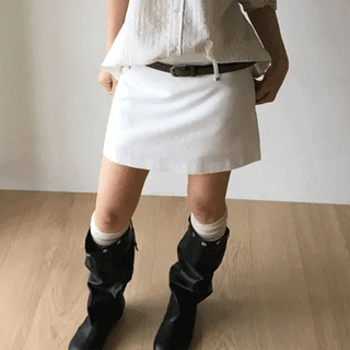 Timmy Low-Rise Cotton Skirt Pants
