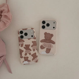 Dear Teddy iPhone 17 Pro Card Holder Hard Case