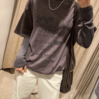 LotA Pigment Oversized Printed Short Sleeve Tshirt