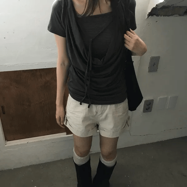 Miller Two-Way Drape Short Sleeve Tee (4 colors)
