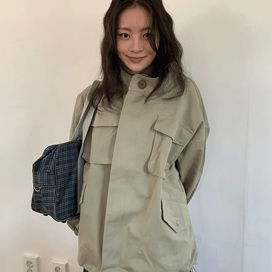 Karyu Pocket Cotton Overfield Jacket