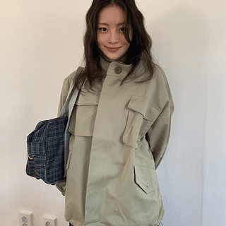 Karyu Pocket Cotton Overfield Jacket