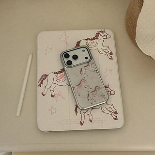 Drawing Horse iPad Pro Air 13 11 Clear Detachable Cover Case