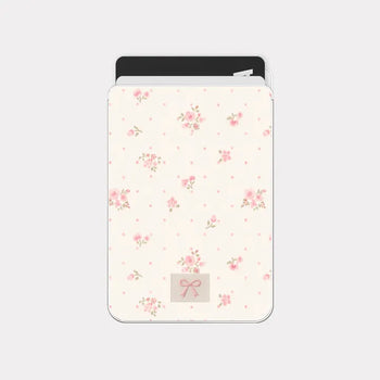 Petite Bloom MagSafe Clear Card Wallet Pocket Case