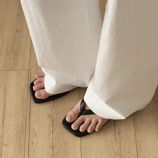 Hudson Satin Flipflops Midi Heels