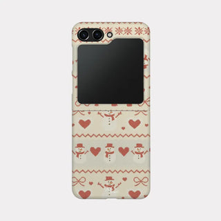 Winter Snowman Galaxy Z-Flip 7 Hard Jet Case