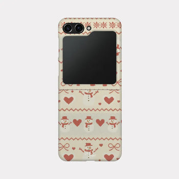 Winter Snowman Galaxy Z-Flip 7 Hard Jet Case