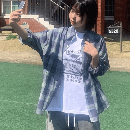 Hanro Check Oversized Long Sleeve Shirt