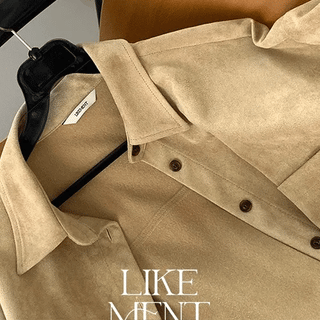 LIKEMENT  Robbie Loose Fit Suede Shirt Jacket