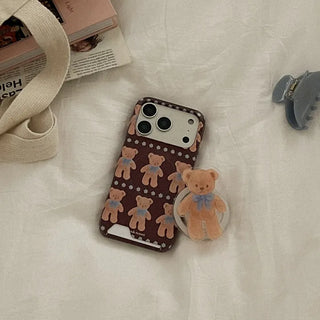 Cocoa Teddy iPhone MagSafe Grip Talk Holder Acrylic