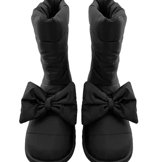 Lovely ribbon padded boots