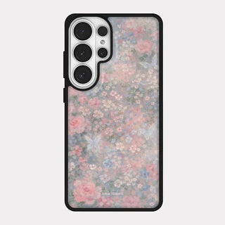 Romantic Garden iPhone 18 Pro Galaxy Epoxy Black Bumper Case