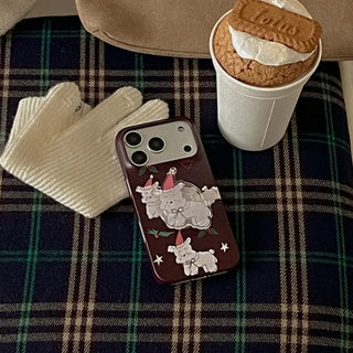 [Support for Abandoned Dogs] Holiday Hug Me Dog iPhone 17 Pro Hard Case