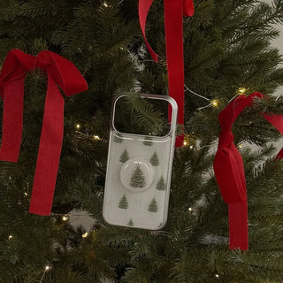 Winter Mood iPhone 18 Pro Galaxy Epoxy Silver Bumper Case
