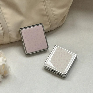 Tiny Berry Pattern Galaxy Z-Flip Fold 8 Epoxy Silver Bumper Case