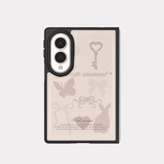 Lovely Dots Galaxy Z-Flip Fold 8 Epoxy MagSafe Black Bumper Case