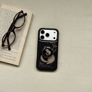 Velvet Kitten iPhone 18 Pro Galaxy Epoxy Black Bumper Case