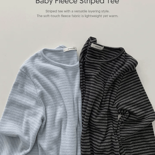 Baby Fleece-lined Striped Tee