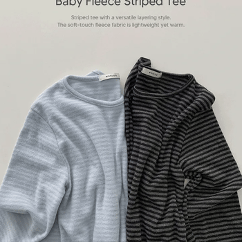 Baby Fleece-lined Striped Tee