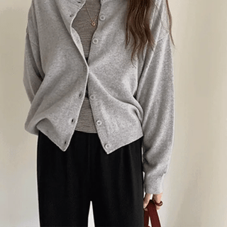 Cox's Wool Loose Fit Round Cardigan