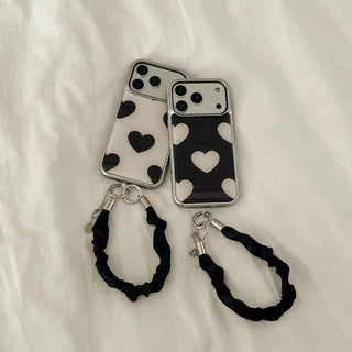 [SET] Terry Heart Silver Epoxy Bumper Case + Black Silk Strap