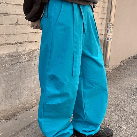 Godia Curve Color Pocket Set Wide Pants