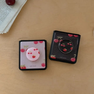Soft Berry Knit Galaxy Zflip Fold 8 Epoxy Black Bumper Case