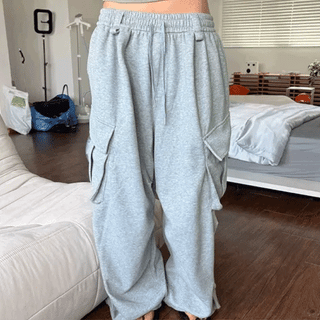 DOUBLE CARGO WIDE SWEAT PANTS