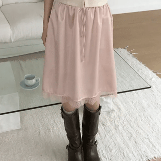 Claire Pink Lace Skirt