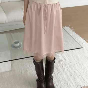 Claire Pink Lace Skirt