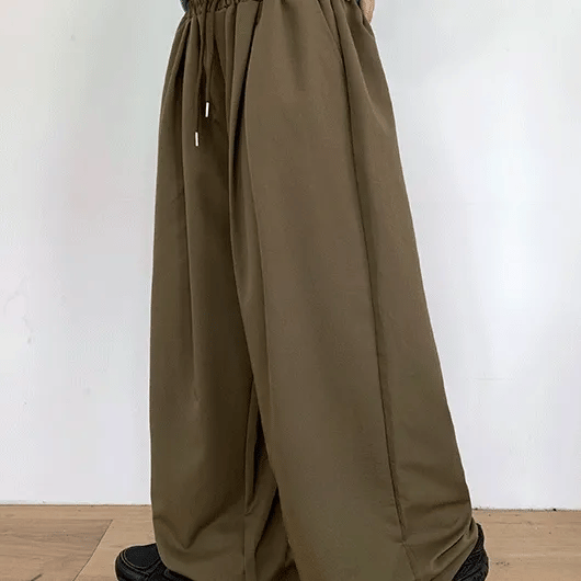 Tsuren Pintuck Banding Wide Slacks