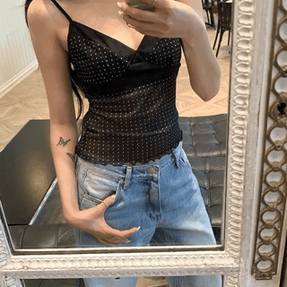 Dot See-through Sleeveless