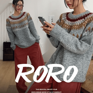 Loro Snowflake Nordic Oversized Knit