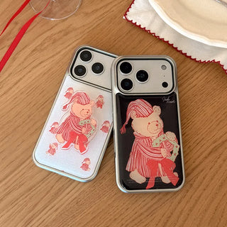 Pajama Bear iPhone 18 Pro Galaxy MagSafe Silver Bumper Case