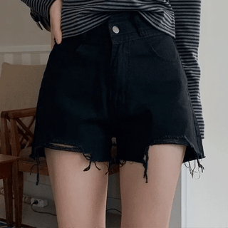 Cony Damaged Cotton Shorts