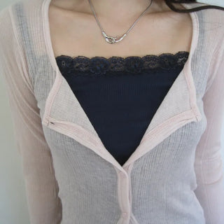 silver hoop necklace