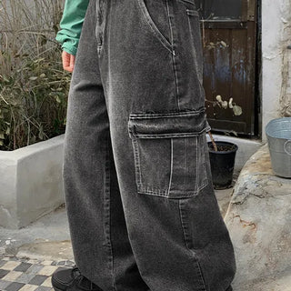 Ontoni Elastic Cargo Denim Pants
