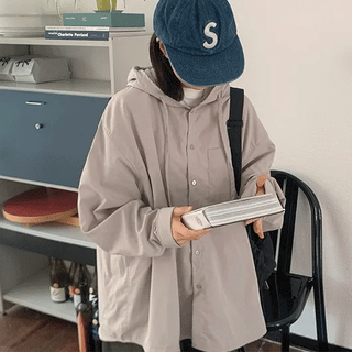 Gelang Pocket Hooded Overshirt
