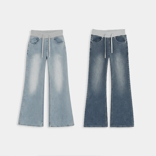 Rovan Strap Elastic Bootcut Denim Pants