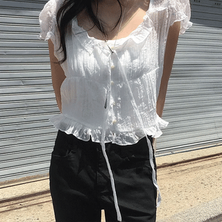 Lilid Frill Smoke Blouse