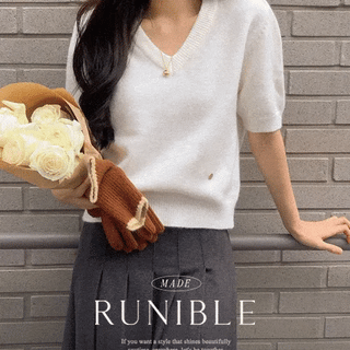 Nave Summer Boucle Collar Short Sleeve Knit