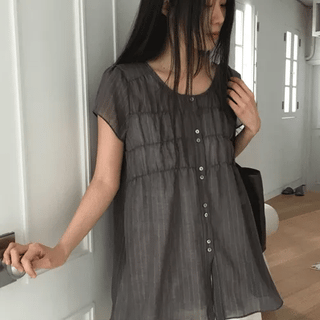 Kohi Shirred Blouse (3 colors)
