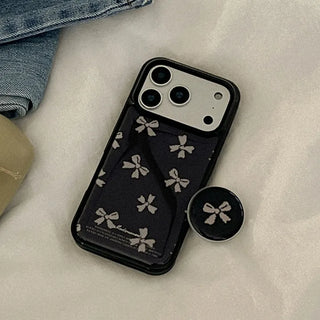 Tied Dreams Pattern iPhone 18 Pro Galaxy Epoxy Black Bumper Case
