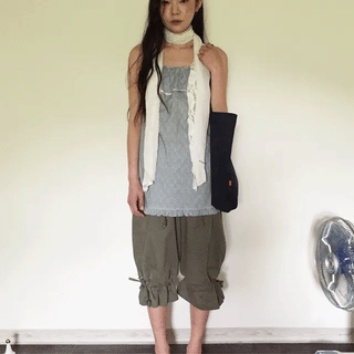 Banded Shirred Sleeveless Blouse