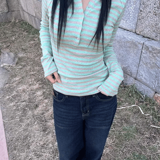 Snap Stripe T-shirt