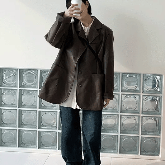 Tsuramo Leather Single Jacket